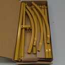 Putros Metal Arch Stand 6FT Gold Wedding Balloon Arched Backdrop Stand Square Arch Frame for Birthday Party Bridal Baby Shower Ceremony Decoration (6x2.6FT(HxW))