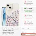 Fsoole Designed for iPhone 15 Plus Case, Cute Flower Floral Pattern Design, Slim Soft TPU Liquid Silicone Protective Cover for Women Girls - White