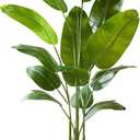 Bird of Paradise Artificial Plant, 6.6FT Faux Plants Indoor Banana Leaf Tree with 13 Leaves, Large Fake Tropical Potted Indoor Silk Floor Plant with White Tall Planter for House,Office,Room,Home Decor