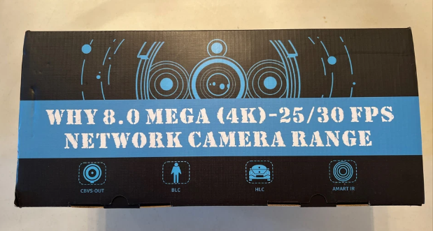 Poe Security Camera Kit Why 8.0 Mega (4K)-25/30Fps 4 Cameras, 8 Channel  
