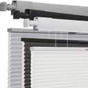 No Drill No Tools Cellular Shades for Windows, Light Filtering Cordless Blinds for Indoor Windows, Top Down Bottom Up Honeycomb Blinds, Easy to Install, Light Filtering-White, 32inch