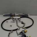 Bathroom Faucets for Sink 3 Hole, Hurran 4 inch Chrome Bathroom Sink Faucet with Pop-up Drain and Supply Hoses, Stainless Steel Lead-Free Centerset Utility Faucet for Vanity RV, 2 Pack