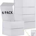 6 Pack White Gift Boxes With Lids,9x9x4 Inch Bridesmaid Proposal Box And Printable Stickers,Proposal Boxes With Ribbon For Wedding, Packaging, Present, Birthday