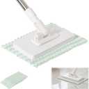 Disposable Dust Mop with 10 Reusable Cloths,Mini Foldable Mop,No-Touch Attach & Remove Cloth Instantly,Small Disposable Dust Mop Set for Multi Surface Cleaning(Kitchen House, Dorm)