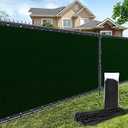 180GSM 6ft x 50ft Fence Privacy Screen Heavy Duty Fence Cover Garden Wall Backyard Dark Green (6'x50')