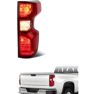 Tail Lights Assembly Halogen Type Compatible with 2019-2026 Chevy Silverado 1500 WT/Custom/Custom Trail BOSS/LT/RST 2020-2023 Silverado 2500HD/3500HD WT/LT with Bulbs Taillights, Right Passenger Side