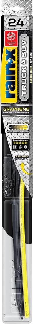 Rain-X 870124 Truck & SUV Rugged Series Premium Wiper Blades, 24 Inch Windshield Wipers (Pack Of 1), Automotive Replacement Windshield Wiper Blades Engineered For All Driving Adventures
