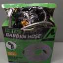 Garden Hose 50ft, Heavy Duty Stainless Steel Water Hose with 10 Functional Nozzles, No Kink, Lightweight and Flexible, Easy to Use and Store, Strong and Sturdy, Suitable for Yard and Lawn