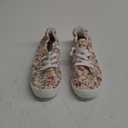 Soda Flat Women Shoes Linen Canvas Slip On Sneakers Lace Up Style Loafers Zig-S White Floral / Flowers Print 6.5
 8