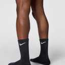 Nike Unisex Adult Everyday Cushioned Training Crew Socks (3-Pack) | Mens 8-12 and Womens 10-13(Black)