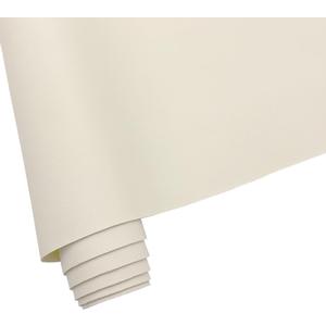 Soft Smooth Faux Leather Fabric Solid Color Vegan Synthetic Imitation Leather Fabric 16" x 54 Large Size for Upholstery Crafts, DIY Sewings, Earrings Bows Wallets Making (White)