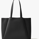 Work Tote Bags for Women 15.6 Inch - Laptop Tote Bag with Zip Compartments - Large PU Leather Office Purse Computer Briefcase, Black