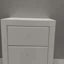 Signature Design by Ashley Mollviney Minimalist 2 Drawer Nightstand with USB Ports, 24.25" Tall, White
