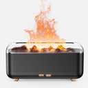 Essential Oil Diffuser, Fireplace Flame Aromatherapy Diffuser 500ml Aroma Humidifier for Home with 8 Colors Night Light, Timer, Auto-Off, Noiseless Scent Diffuser for Bedroom, Office,Yoga