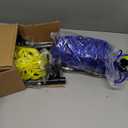 Portable Volleyball Net Set for Backyard, Beach & Outdoor - Regulation Size, Height-Adjustable Poles, PU Volleyball with Pump, Carrying Bag (C-Deep Blue)