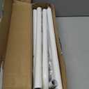 White Wrap Around Curtain Rods 66 to 120 Inch:Blackout Heavy Duty Adjustable Window Curtain Rod for Bedroom Kitchen,Modern Decorative Curved French Metal Single Drapery Rods Easy Install,White