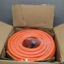 Garden Water Hose 200 ft x 5/8 in Heavy Duty, Flexible and Lightweight, Burst 600 psi, Kink-less Hybrid Rubber Pipe for Backyard, 3/4'' Brass Fittings, Orange