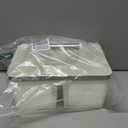 Portable Shower Caddy Small: Plastic Bathroom Caddy Organizer with Handle and Holes, Cleaning Caddy, Hard Shower Basket Storage Tote for Toiletry, College Dorm Room Essentials White/Silver