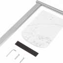 NearMoon Hand Towel Holder with Balanced Marble Base, 304 Stainless Steel Stand Towel Ring L Shape Hand Towel Rack Free-Standing Towel Bar for Bathroom Kitchen Countertop (Single Rod, Brushed Nickel)