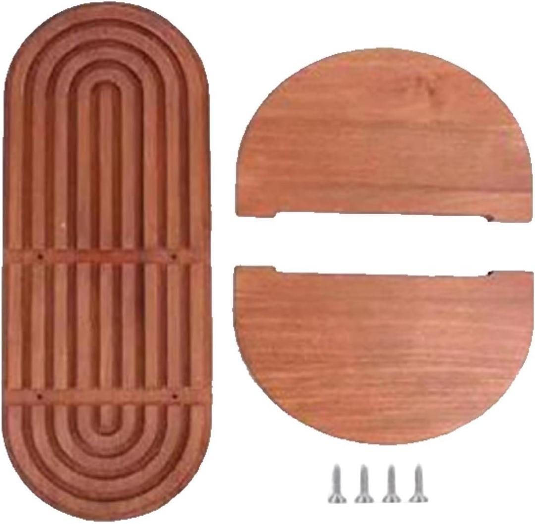 Floating Shelves Multifunctional 2 Tiers Wall Shelves for Dining Room Farmhouse, Brown