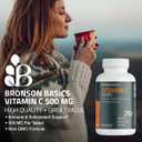 2 x Bronson Vitamin C 500 mg Immune & Antioxidant Support, Non-GMO, 250 Tablets Exp 03/2028