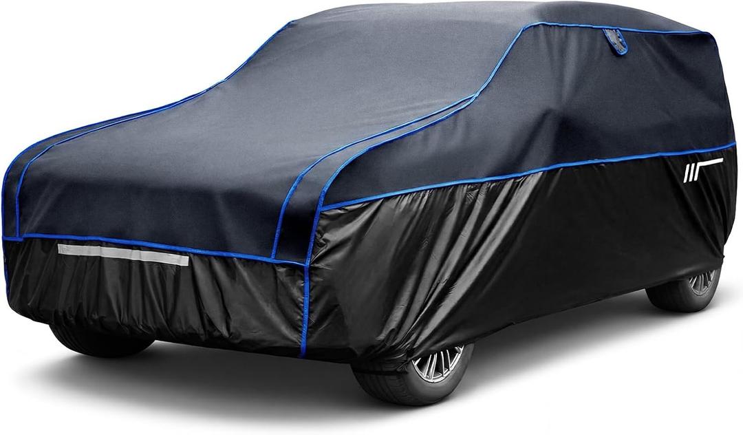 JOYTUTUS Hail Protector Car Cover for SUV (182-191 in), Thick EVA Padded Anti-Hail Cover, Waterproof All Weather Hail Protection Car Cover