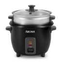 Aroma® 6-Cup Pot-Style Rice Cooker and Food Steamer - Black/Silver