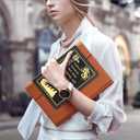 Theater Gifts,A5 Hardcover Leather Journal for Women - 200 Pages Premium Paper Notebook,Theater Journal with 180 Lay Flat Design for Daily Diary (Theater Black)