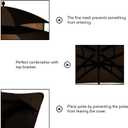 Hugline Outdoor Replacement Canopy Top Double Tier Gazebo Roof Cover for Lowe's Allen Roth 10x12 Gazebo #GF-12S004B-1 (Brown)
