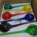 Plant Watering Globes, 6pcs Automatic Glass Watering Bulbs, Decorative Garden Watering Glass drip Ball with 6 Tags