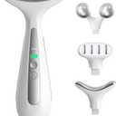 Multi-Functional Beauty Device - 4-in-1 Face, Neck, Eye & Body Massager | Red Light Therapy | Skin Lifting & Firming | Wrinkle & Dark Circle Reducer | Portable Face Sculpting Tool (Four Head, White-four Head)