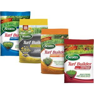 Scotts Turf Builder 4-Bag Bundle for Small Lawns with Halts Crabgrass Preventer, Weed & Feed5, SummerGuard and WinterGuard