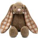 Easter Bunny Stuffed Animal - Plush, Soft Embroidered Stuffed Bunny Toy for Kids, Newborns, Boys & Girls, Cuddly and Adorable Plush Toys - Brown, 18 inch