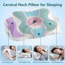 Cervical Neck Pillow - Neck Support Pillows for Sleeping, Contour Memory Foam Pillows for Side, Back & Stomach Sleepers, Ergonomic Neck Pillow with Breathable Cover (Grey)