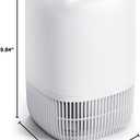 Air Purifiers for Home with High Efficiency Filter Up to 1076 Ft for Pet Hair, Odors, Pollen, Smoke, Compact Air Cleaner with 3 Speeds, Timer, Aroma Quiet 360Intake Filter, White