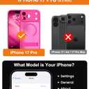 BXYJY for iPhone 17 Pro Magnetic Case with Kickstand, Camera Control, Compatible with MagSafe, Full Lens Protection, Military Grade Shockproof, Translucent Slim Thin Cover for iPhone 17 Pro, Hot Pink