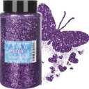 Purple Chunky Glitter, 14.11oz/400g Craft Glitter Powder for Epoxy Tumblers, Hair Face Body Eye Nail Art Festival, DIY Party Decorations