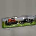 New Ray New 10" NEWRAY KUBOTA Collection - Kubota SSV65 Skid Steer with Black Chevy Pickup & Trailer (Orange, Black) Model by Toys