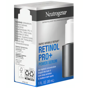 1. 
Neutrogena Serum, .5% Power, Retinol Pro+
. 2. RoC Hydration+ Hyaluronic Acid Moisturizer Face Cream