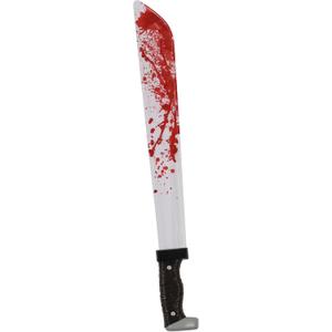 24" Plastic Bloody Machete Costume Accessory