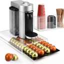 Coffee Pod Drawer Organizer with Clear Station Organizer Compatible with Nespresso Vertuo Acrylic Coffee Capsule Holder Drawer Machine Accessories 40 Pods