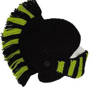 YEKEYI Wig Beard Hats Funny Knit Hat Handmade Winter Beard Facemask Roman Knights Wig Beanie Hat