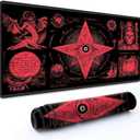 for MTG Playmat 24" x 14" with High Elastic Rubber Base Non-Slip Rubber Sole HD Printing for TCG Mat Magic Playmats MTG Game Mat, Red Eyes Demon Ship Skeleton