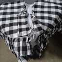 yuboo Buffalo Plaid Christmas Tree Skirt, Thanksgiving Black and White Plaid Ruffle Xmas Tree Skirt 48 inches, Farmhouse Clown Ruffle Christmas Decorations&Christmas Ornaments