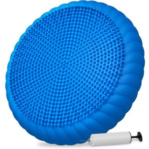 Wobble Cushion with Inflation Pump - Wobble Disk Balance Disc Wiggle Seat for Sensory Kids, Balance Pads (Blue)