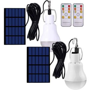 Chicken Coop Light with Timer, Dusk to Dawn Rechargeable Solar Light Bulbs for Indoor Home, Outdoor Camping Lamps for Tent, LED Solar Lights for Shed Night, Emergency Power Outage, Outside