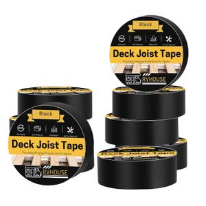 Deck Joist Tape 2 Inch x 50 Feet Waterproof Butyl Sealant Tape for Deck Protection Ideal RV Sealant Essential for Outdoor Wood Construction and Maintenance - Pack of 9 (DJ709)