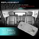 84398398 Front Interior Dome Light Lamp Assembly Compatible with 2014-2020 Cadillac Escalade, Chevrolet Silverado/Suburban/Tahoe/Volt, GMC Sierra/Yukon 23155119 23487171 84407747 - Gray