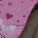 Teamson Kids Vanity Set for Girls with LED Lights, Tri-Fold Mirror, Stool & Drawer, Pretend Makeup Table for Toddlers, Heart Design, Wooden White Pink Princess Play Furniture, Ages 3+