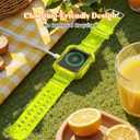 Clear Watch Band for Apple Watch 42mm 44mm 45mm 46mm Jelly Crystal Bumper Case Band for Women Men Compatible with Apple iWatch Series 11 10 9 8 7 SE 6 5 4 3 2 1 (Yellow)